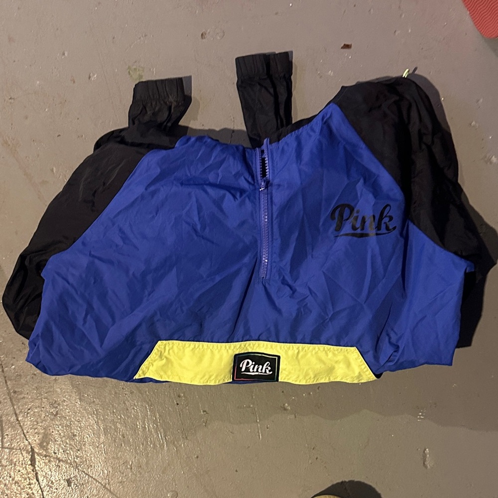 PINK Victoria's Secret Blue and Black Jacket
